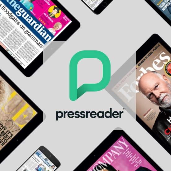 Foto af de forskellige magasiner og aviser